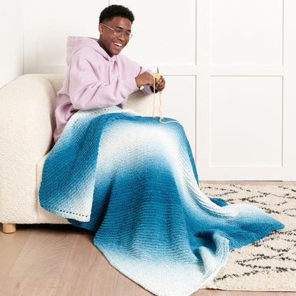 Bernat Cozy Corners Knit Blanket Throw Blanket