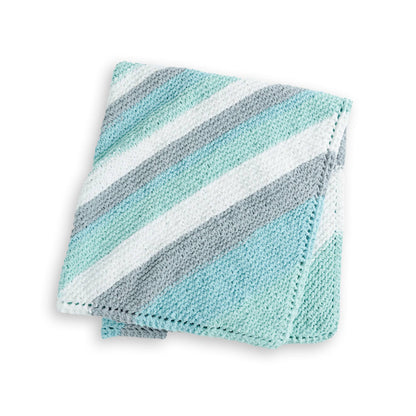 Bernat Cozy Corners Knit Blanket Seaglass