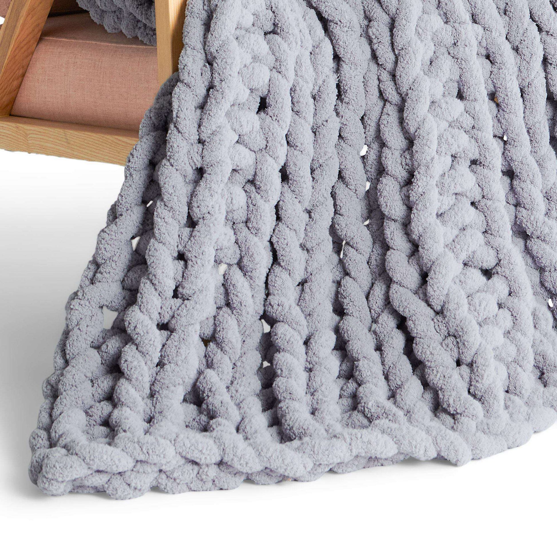 Bernat Big Rib Table Knit Blanket Pattern