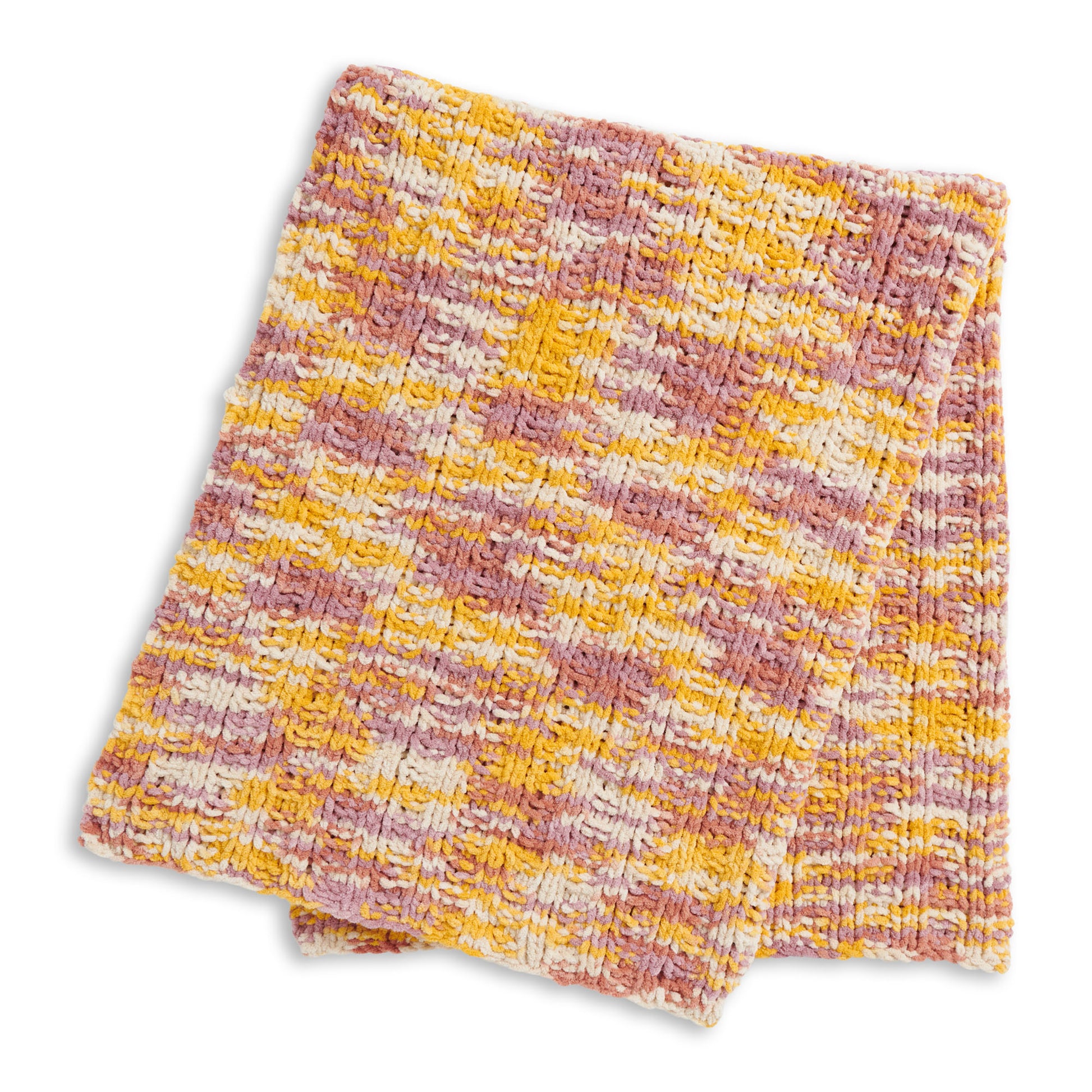 Free Bernat Waffle Rib Knit Blanket Pattern
