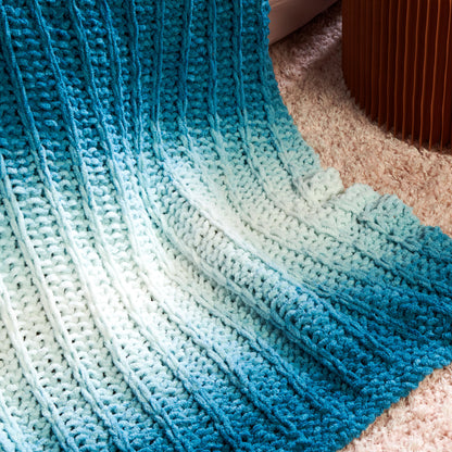 Bernat Phasing Slip Stitch Knit Blanket Knit Blanket made in Bernat Blanket Extra Thick Yarn