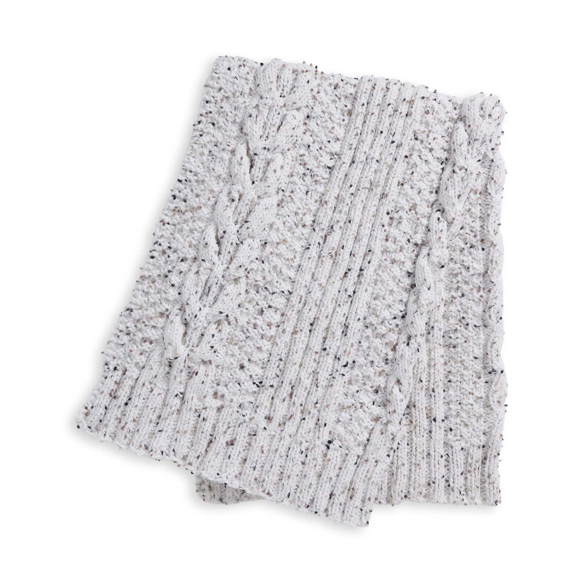 Free Bernat Horseshoe Cable & Ribs Knit Blanket Pattern