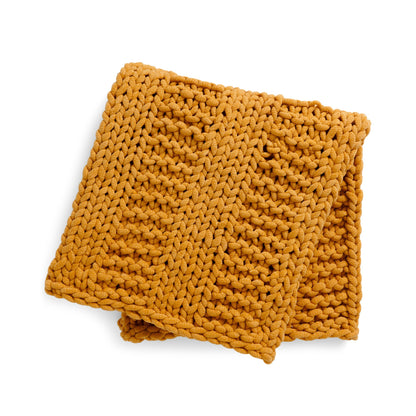 Bernat Garter Ridges Knit Blanket Knit Blanket made in Bernat Plush Big Yarn