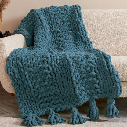 Bernat Cozy Does It Garter Knit Blanket Bernat Cozy Does It Garter Knit Blanket