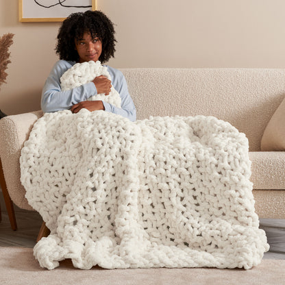 Bernat Cozy Does It Seed Stitch Knit Blanket Bernat Cozy Does It Seed Stitch Knit Blanket