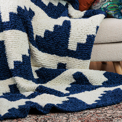 Bernat Silk Shadow Geometric Knit Blanket Bernat Silk Shadow Geometric Knit Blanket