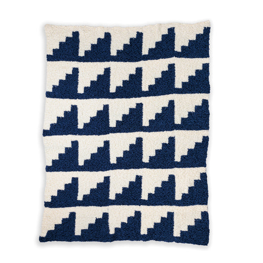 Bernat Silk Shadow Geometric Knit Blanket