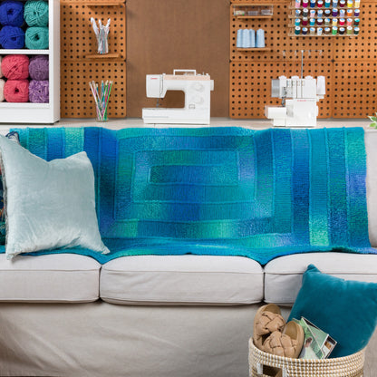 Bernat Concentric Calm Knit Blanket Bernat Concentric Calm Knit Blanket