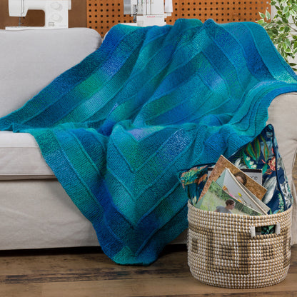 Bernat Concentric Calm Knit Blanket Bernat Concentric Calm Knit Blanket
