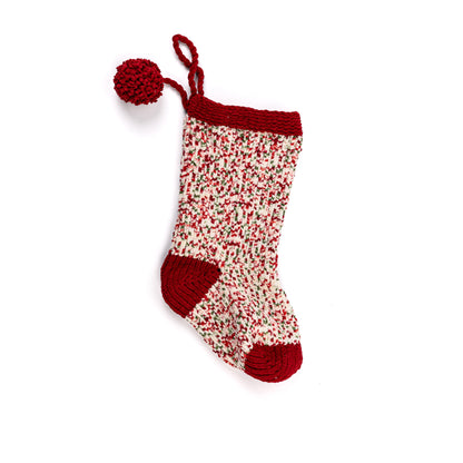 Bernat Bobble and Shine Knit Stocking Holiday Dot