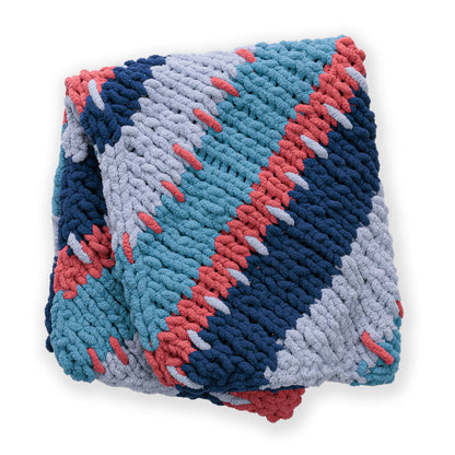 Bernat C2C Striped Knit Blanket Bernat C2C Striped Knit Blanket