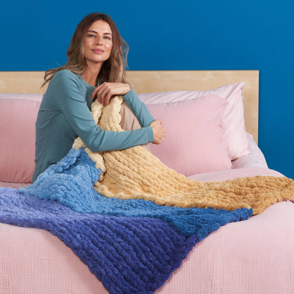 Bernat Knit in Strips Striped Blanket Bernat Knit in Strips Striped Blanket