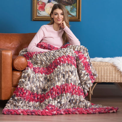 Bernat Celestial Stripes Knit Blanket Bernat Celestial Stripes Knit Blanket