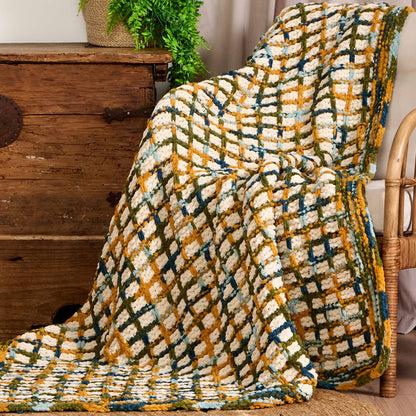 Bernat Slip Grid Harmony Knit Blanket Bernat Slip Grid Harmony Knit Blanket