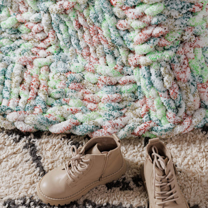 Bernat Bold Knit Textured Check Blanket Bernat Bold Knit Textured Check Blanket