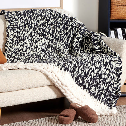 Bernat Go With the Flow Table Knit Blanket Bernat Go With the Flow Table Knit Blanket