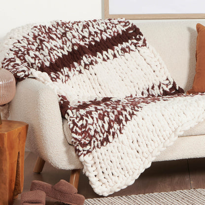 Bernat Simple Striping Table Knit Blanket Bernat Simple Striping Table Knit Blanket