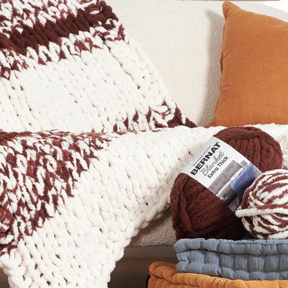 Bernat Simple Striping Table Knit Blanket Bernat Simple Striping Table Knit Blanket