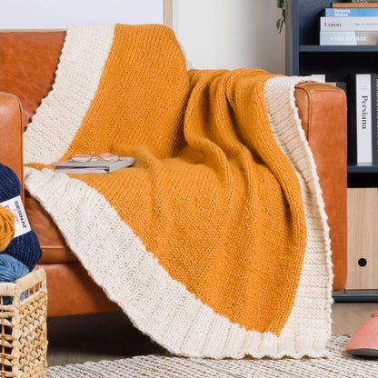 Bernat Wide Border Knit Blanket Bernat Wide Border Knit Blanket