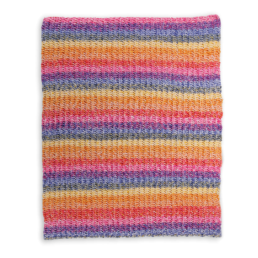 Free Easy Bernat Eyelet Ridge Knit Blanket Pattern | Yarnspirations