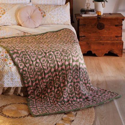 Bernat Cottage Blooms Knit Blanket Bernat Cottage Blooms Knit Blanket