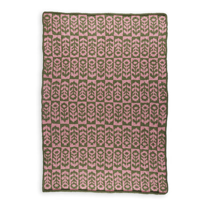 Bernat Cottage Blooms Knit Blanket Bernat Cottage Blooms Knit Blanket