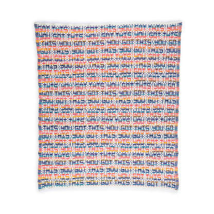 Bernat "You Got This" Knit Mosaic Blanket Bernat "You Got This" Knit Mosaic Blanket