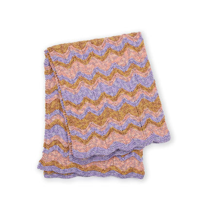 Bernat Enchanted Drift Knit Chevron Blanket Enchanted Drift Knit Chevron Blanket made using Bernat yarn
