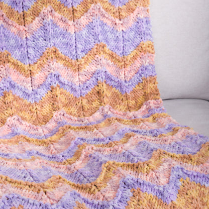 Bernat Enchanted Drift Knit Chevron Blanket Enchanted Drift Knit Chevron Blanket made using Bernat yarn