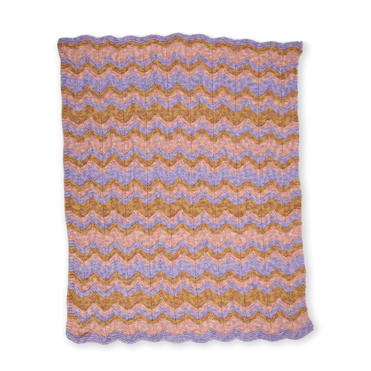 Enchanted Drift Knit Chevron Blanket made using Bernat yarn