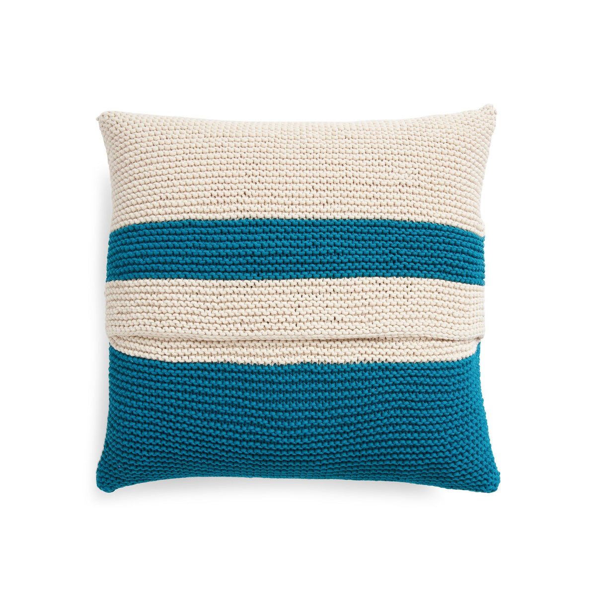 Knit Pillow made in Bernat Maker Yarn
