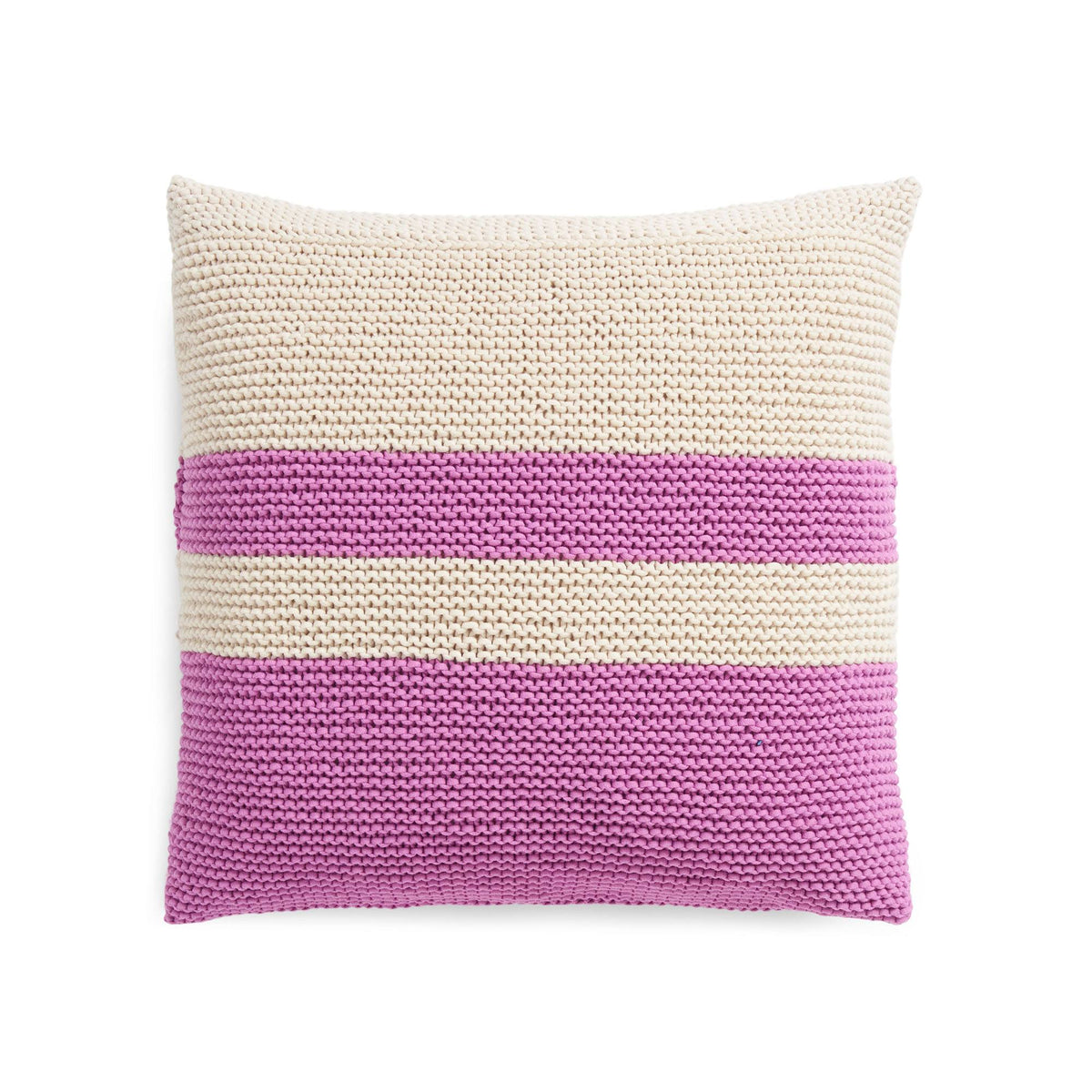 Knit Pillow made in Bernat Maker Yarn