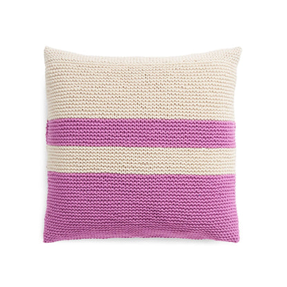 Bernat Knit Square Beginner Pillow Knit Pillow made in Bernat Maker Yarn