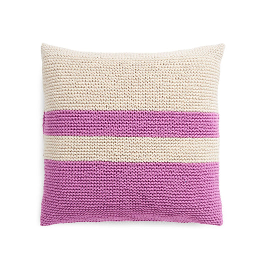 Knit Pillow made in Bernat Maker Yarn