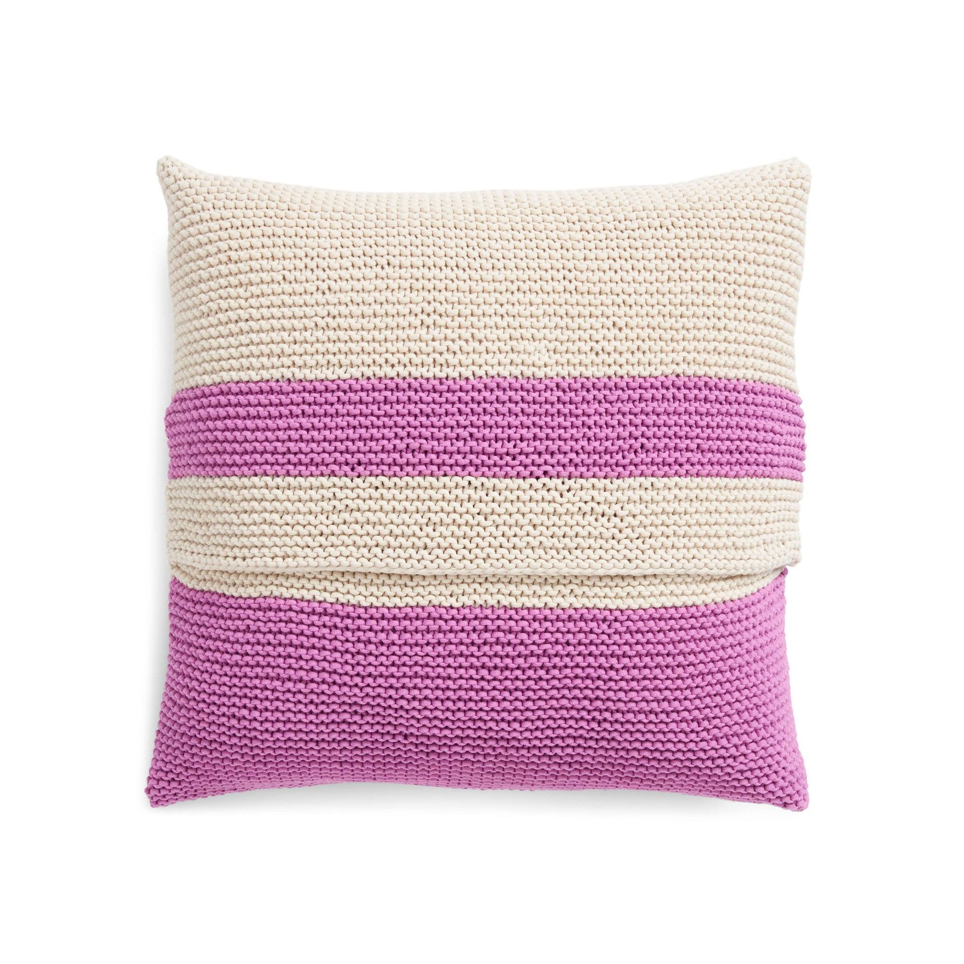 Free Bernat Knit Square Beginner Pillow Pattern