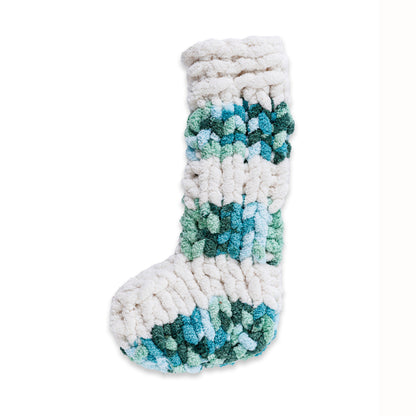 Bernat Candy Cane Lane Knit Stocking Teal Ivy