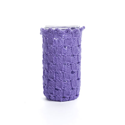 Bernat Sweet Scallop Woven Knit Jar Cozy Bernat Sweet Scallop Woven Knit Jar Cozy