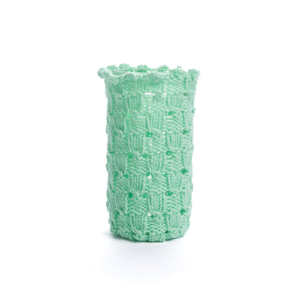 Bernat Sweet Scallop Woven Knit Jar Cozy Bernat Sweet Scallop Woven Knit Jar Cozy