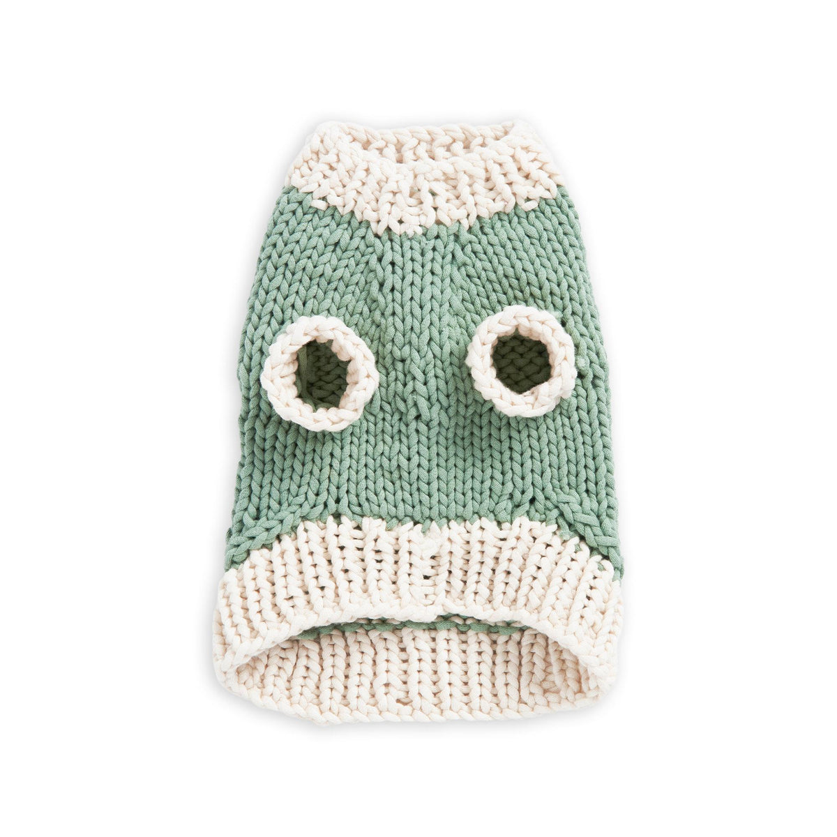 Knit Pet Sweater made in Bernat Maker Yarn