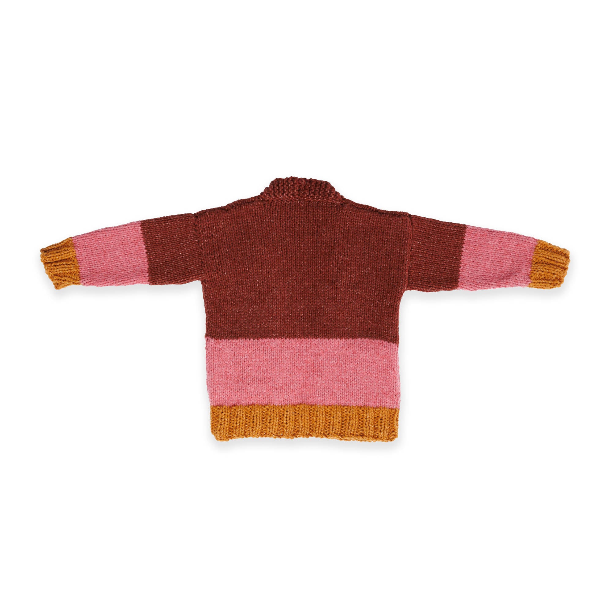 Free Easy Bernat Colorblocked Knit Cardigan​ Pattern | Yarnspirations