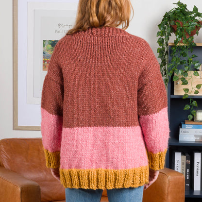 Bernat Colorblocked Knit Cardigan Bernat Colorblocked Knit Cardigan