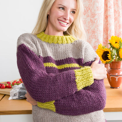 Bernat Cloudy Day Knit Sweater Bernat Cloudy Day Knit Sweater