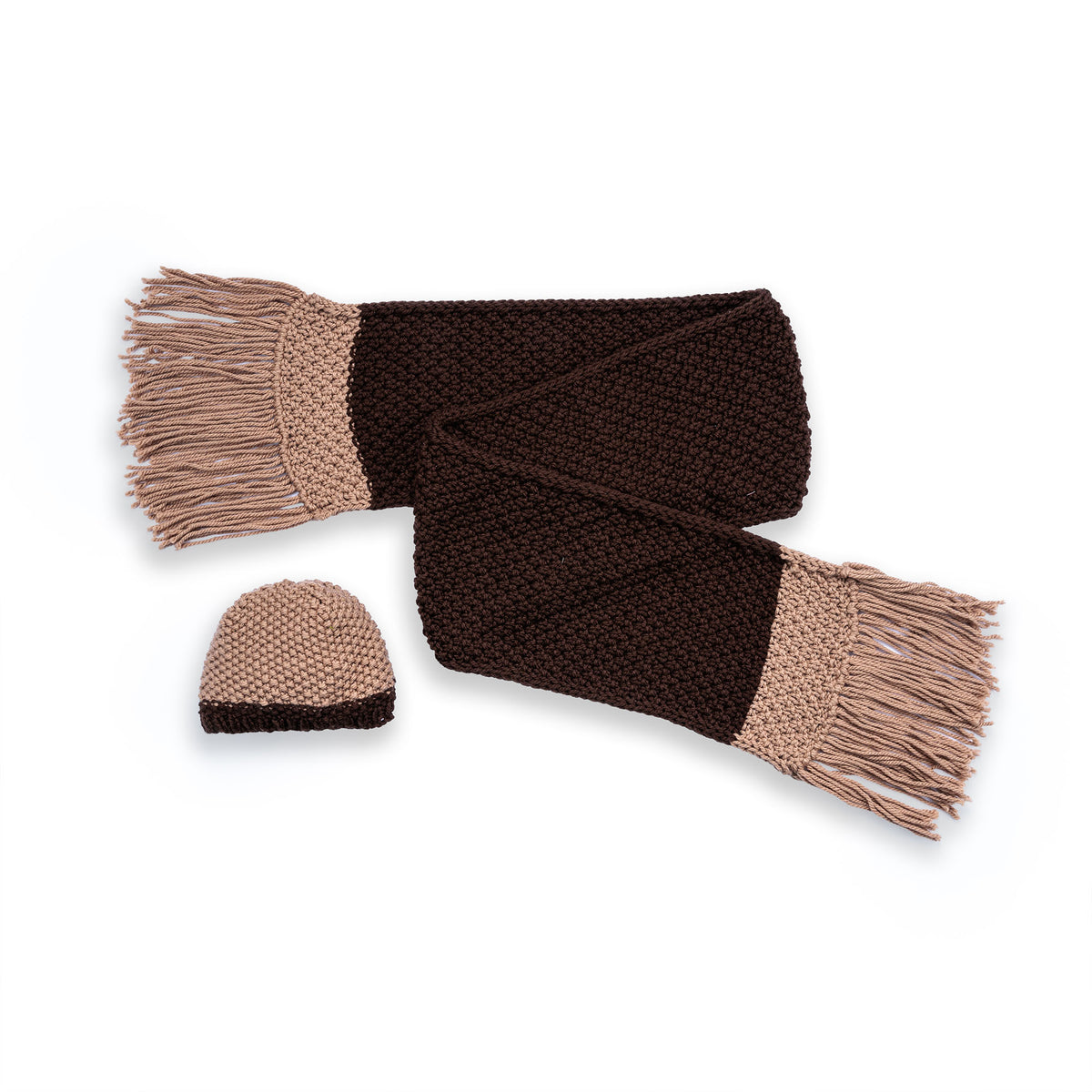 Free Easy Bernat City Chic Knit Hat and Scarf Set​ Pattern 