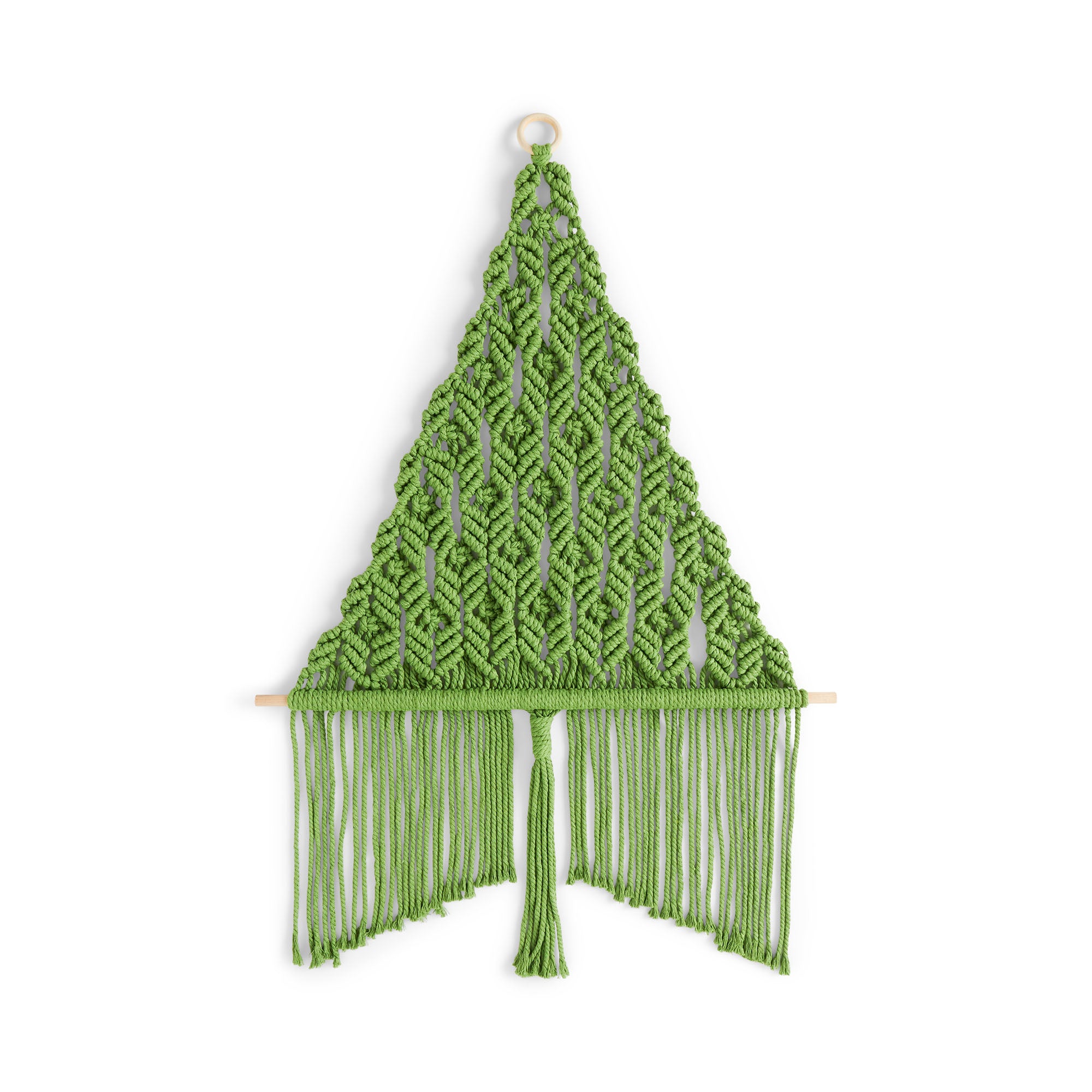 Free Easy Bernat Macrame Holiday Tree Craft Pattern | Yarnspirations