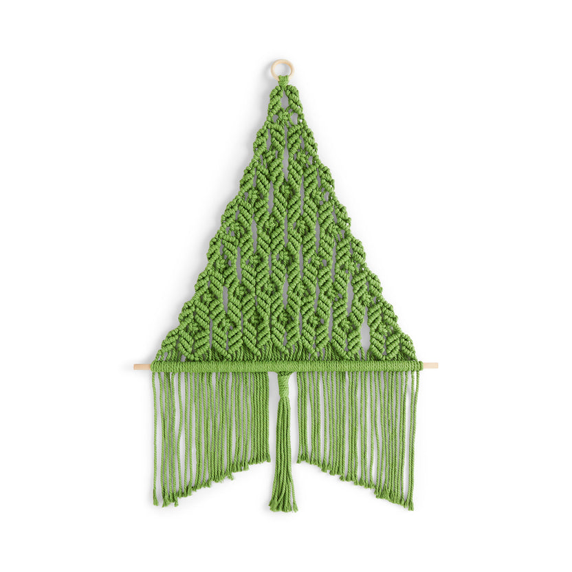 Free Easy Bernat Macrame Holiday Tree Craft Pattern | Yarnspirations