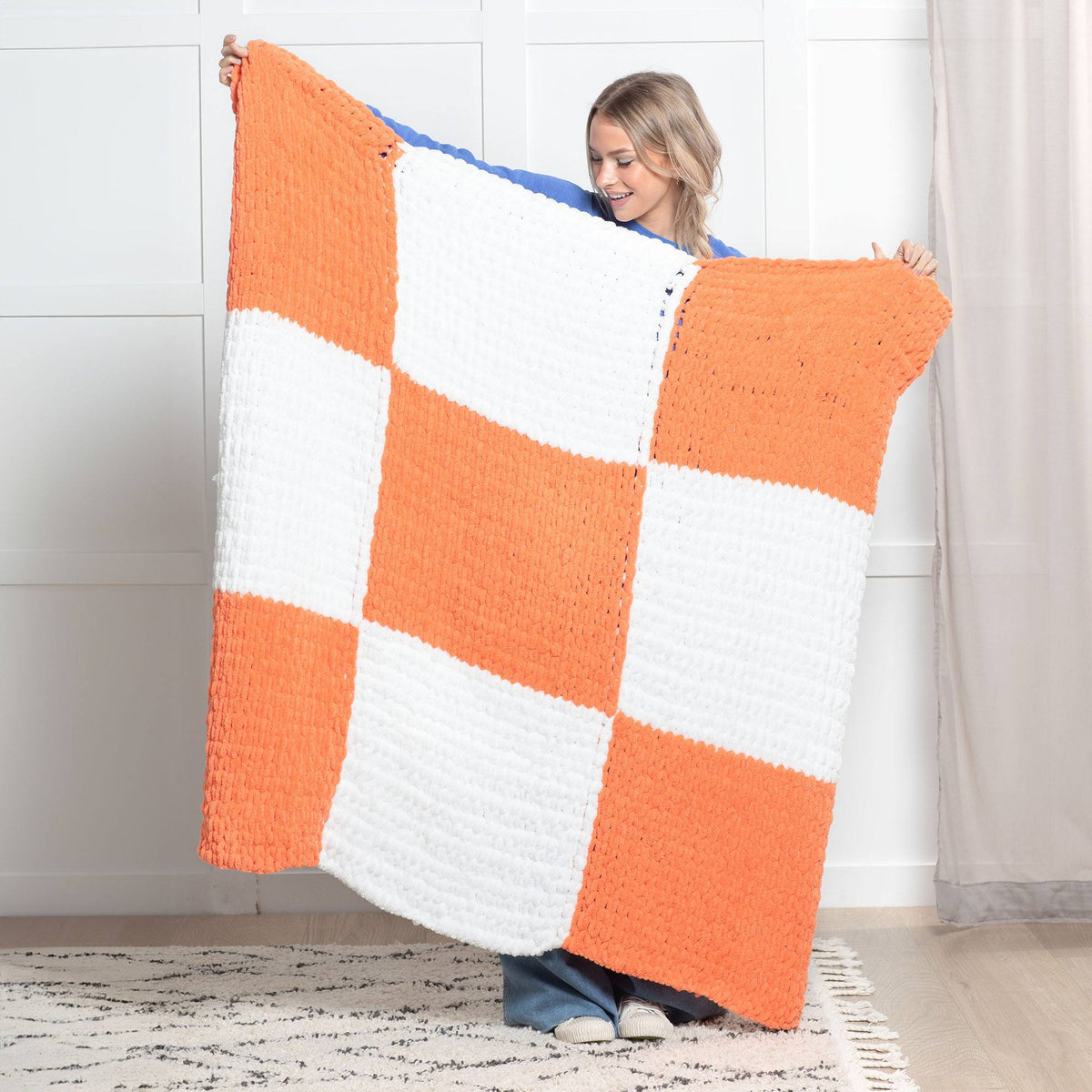 Craft Blanket made in Bernat Alize Blanket-EZ Yarn