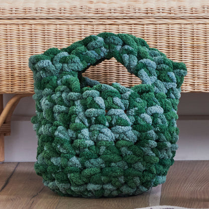 Bernat Finger Crochet Basket Bag Underbrush