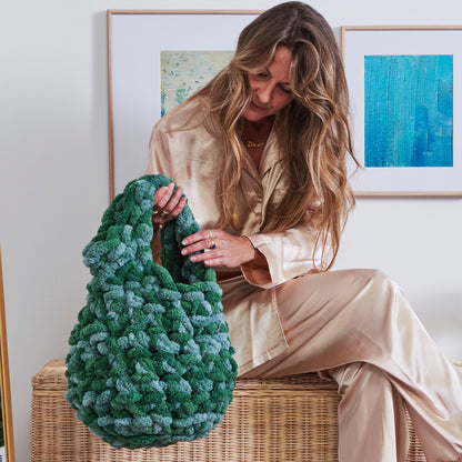 Bernat Finger Crochet Basket Bag Underbrush