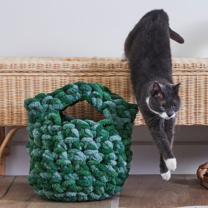 Bernat Finger Crochet Basket Bag Underbrush