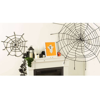 Bernat Craft Spooky Spiderwebs Craft Holiday Décor made in Bernat Blanket Yarn